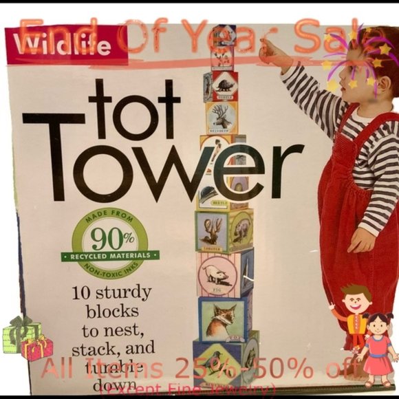 eeBoo Other - NIB eeBoo Wildlife tot Tower stacking boxes
